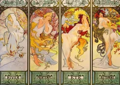 Bluebird Puzzle : Alfons Mucha - Four Seasons, 1900 (1000)