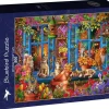 Bluebird Puzzle : Ciro Marchetti - Window Shelf Cats (500)