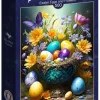 Bluebird Puzzle : Easter Eggs and Flowers (500)