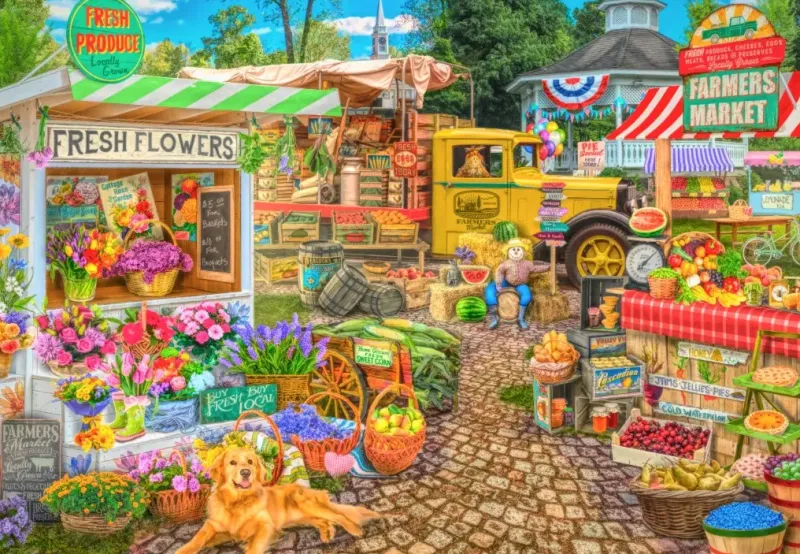 Bluebird Puzzle : Farmers Market Spring Summer Season (1000)
