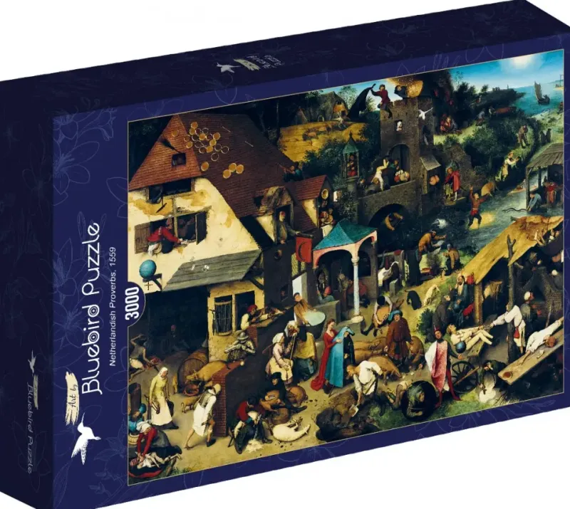 Bluebird Puzzle : Pieter Bruegel the Elder - Netherlandish Proverbs, 1559 (3000)