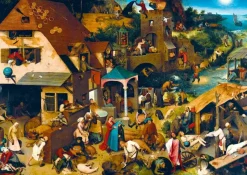Bluebird Puzzle : Pieter Bruegel the Elder - Netherlandish Proverbs, 1559 (1000)