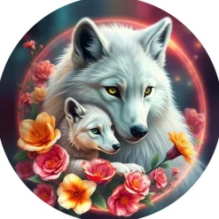 Bluebird Puzzle : Round - Les Loups Blancs (501)