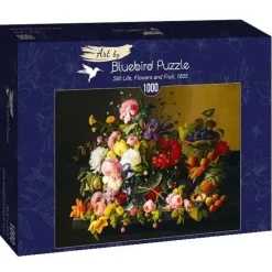 Bluebird Puzzle : Severin Roesen - Still Life, Flower and Fruit 1855 (1000)