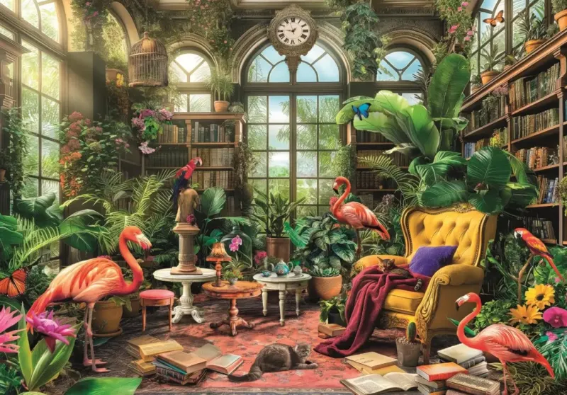 Clementoni : The Greenhouse Library (1000)