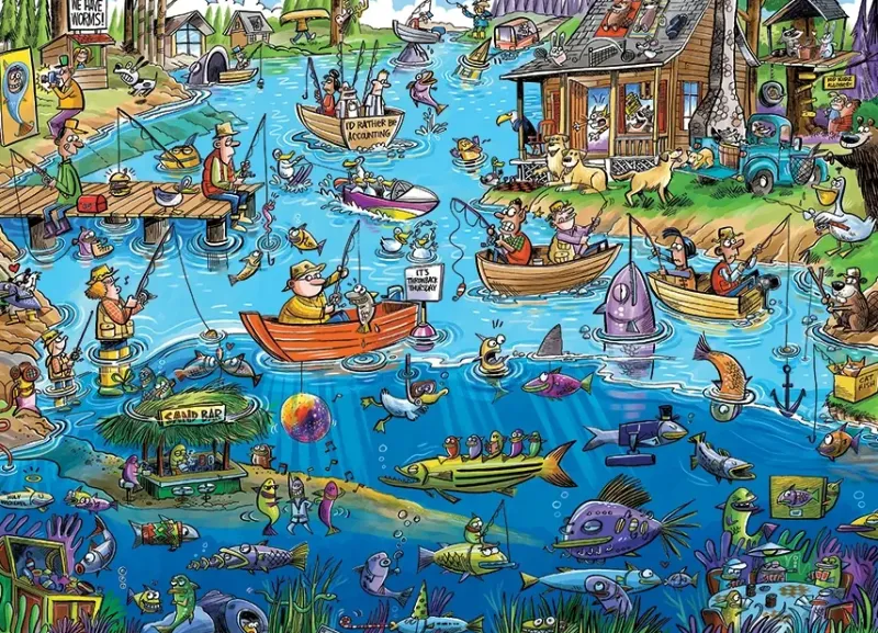 Cobble Hill : Doodle Town - Gone Fishing (1000)