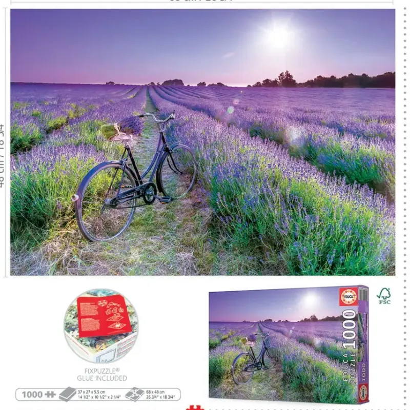 Educa : Bike in a Lavender Field (1000)