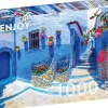 Enjoy : Turquoise Street in Chefchaouen, Maroc (1000)