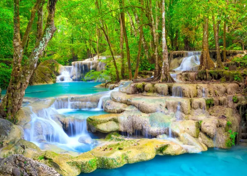 Enjoy : Turquoise Waterfall, Thailand (1000)