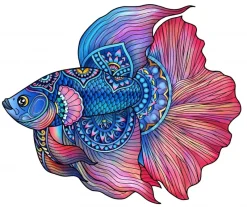 Eureka : Rainbow Wooden Puzzles, Fighting Fish (112)