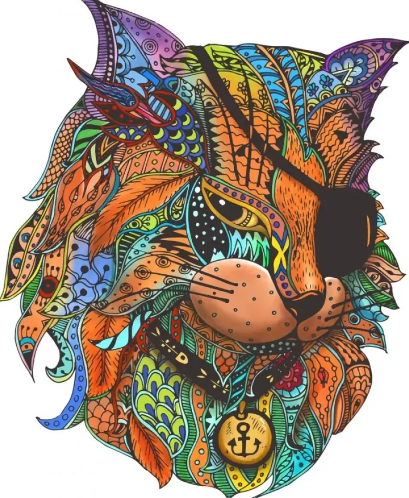 Eureka : Rainbow Wooden Puzzles, Pirate Cat (116)