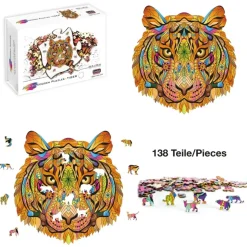 Eureka : Rainbow Wooden Puzzles, Tiger (138)