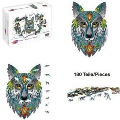 Eureka : Rainbow Wooden Puzzles, Wolf (180)