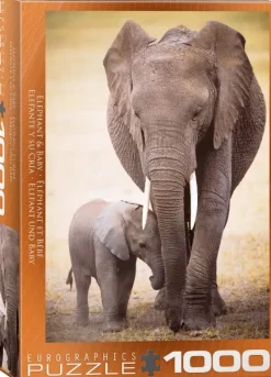 EuroGraphics : Elephant & Baby (1000)
