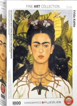 EuroGraphics : Frida Kahlo - Self-Portrait with Thorn Necklace and Hummingbird (1000)