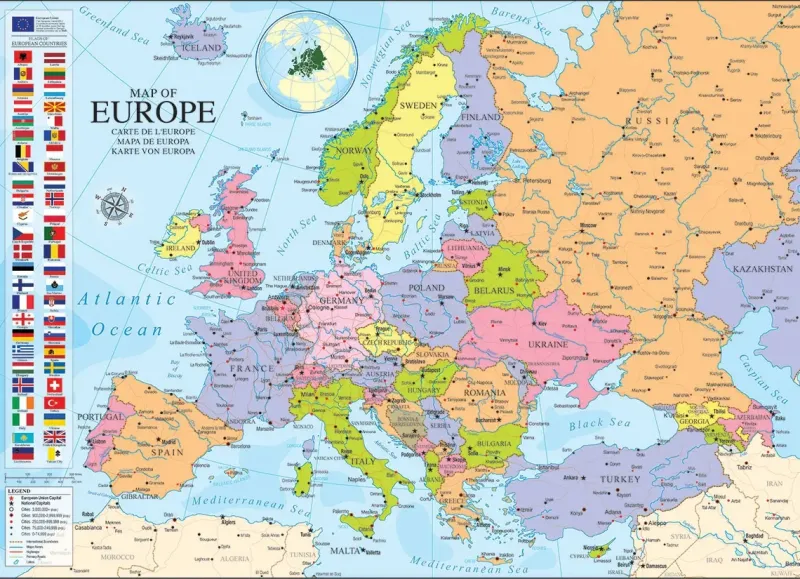 EuroGraphics : Map of Europe (1000)