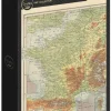 Grafika : Larousse - Map of Physical France, 1925 (1000)