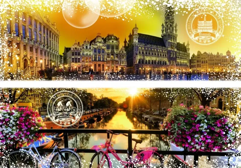 Grafika : Travel Around the World - Belgium and the Netherlands (1000)