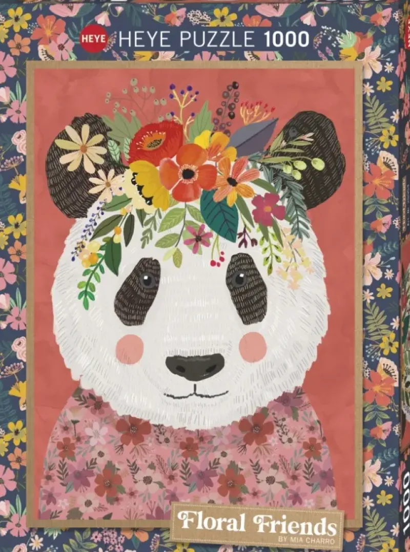Heye : Floral Friends - Cuddly Panda (1000)