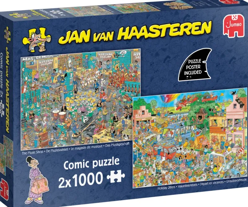 Jumbo Jan Van Haasteren: 2 x 1000 (The Music Shop, Holiday Jitters)