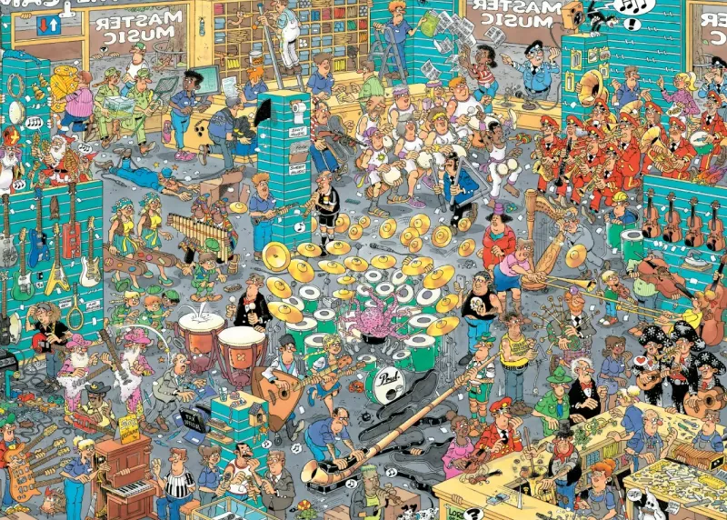 Jumbo Jan Van Haasteren: 2 x 1000 (The Music Shop, Holiday Jitters)