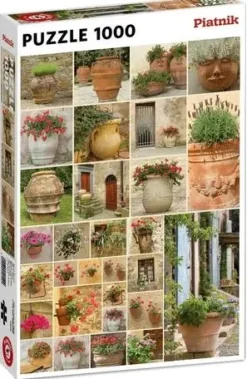 Piatnik : Clay Pots with Flowers (1000)