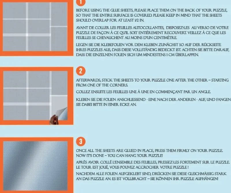 Grafika Puzzle Glue Sheets - Limark (20 st A4 för 3000 bitar) - Jig&Puz
