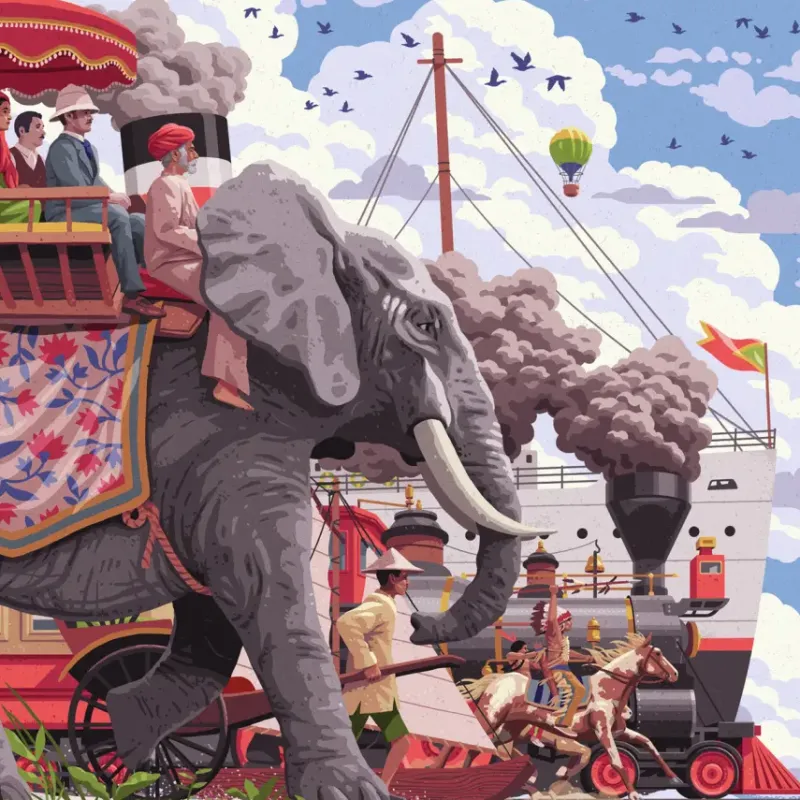 Ravensburger : Art & Soul - Around the World in 80 Days (750)