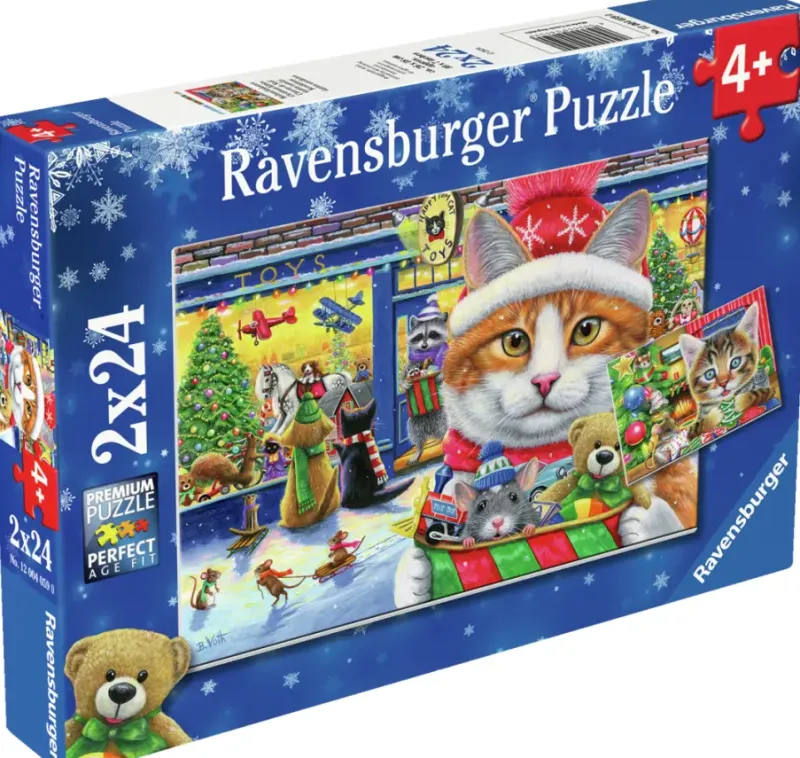Ravensburger : Christmas Kitties (2 x 24)