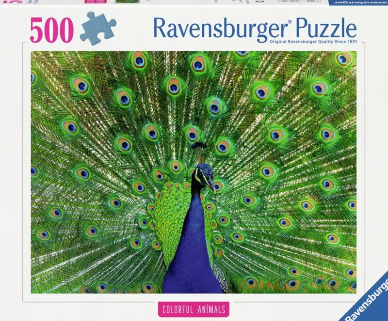 Ravensburger : Colorful Animals - Peacock (500)