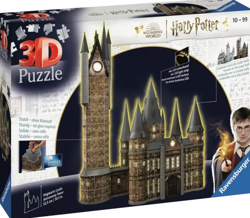 Ravensburger : 3D - Harry Potter, Hogwarts Castle - Astronomy Tower, Night Edition (626)