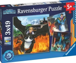 Ravensburger : Dragons - The Nine Realms, Tomas, Jun och D'Angelo (3 x 49)