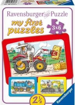 Ravensburger : Excavator, Tractor and Dump Truck (3 x 6)