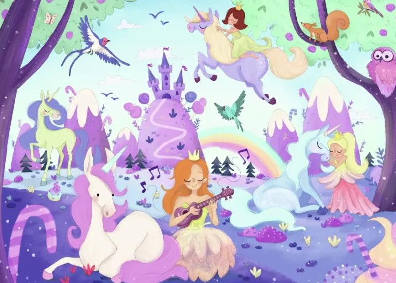 Ravensburger : Golvpussel - The Magical World of Unicorns (24)