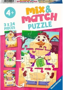 Ravensburger : Mix & Match - My Farm Friends (3 x 24)