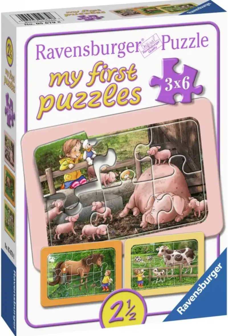 Ravensburger : My First Color Puzzles - Lotta on the Farm (3 x 6)