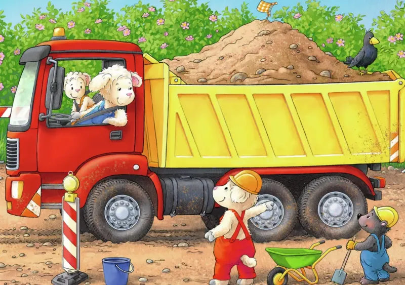 Ravensburger : My First Puzzle - Construction Site Animals (2, 4, 6, 8)