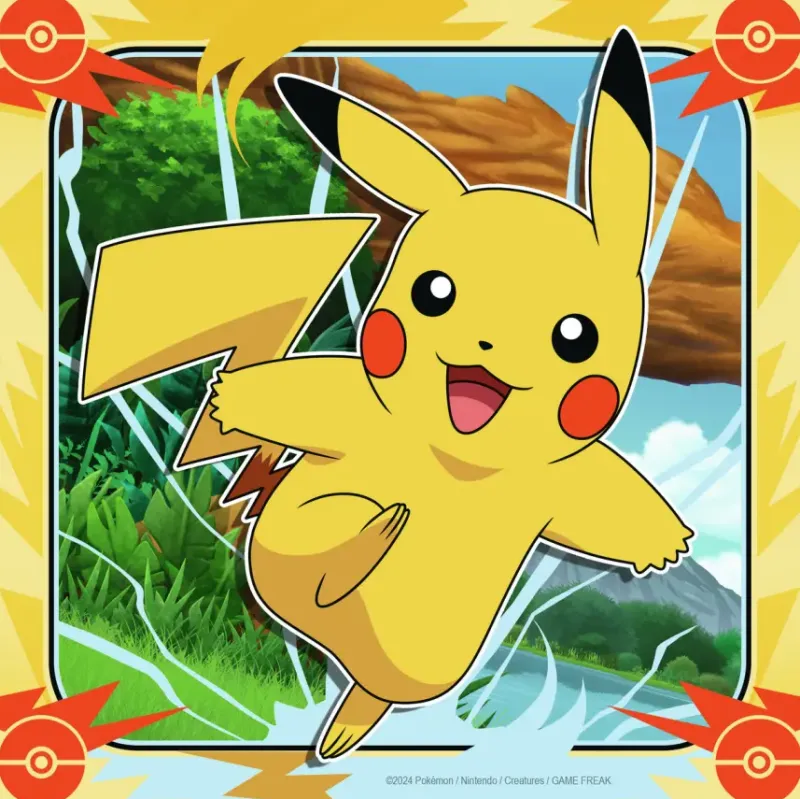 Ravensburger : Pokemon - Pikachu, Charizard and Eevee! (3 x 49)
