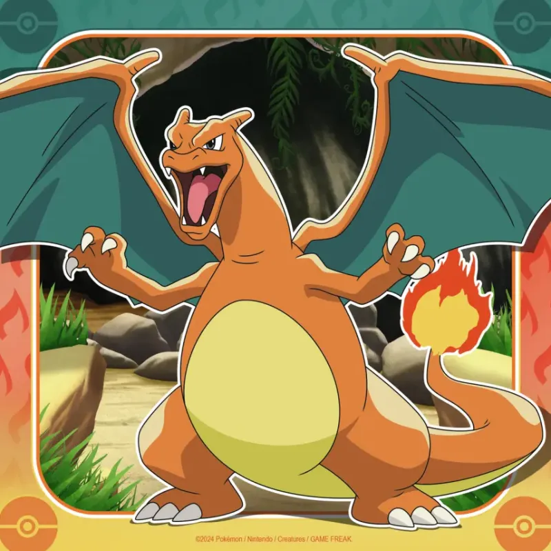 Ravensburger : Pokemon - Pikachu, Charizard and Eevee! (3 x 49)