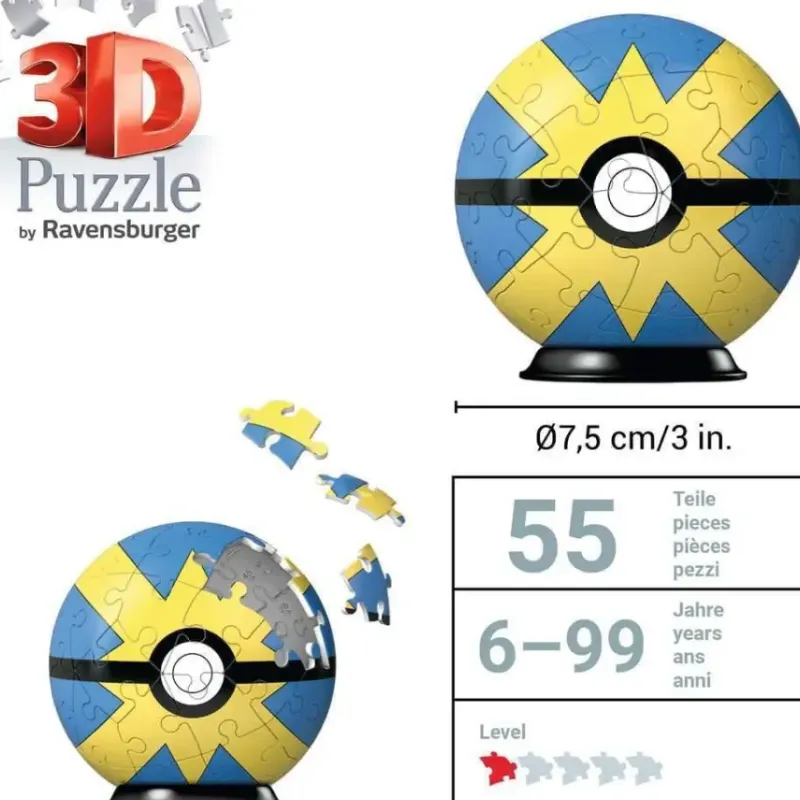 Ravensburger : Puzzle Ball - Pokemon, Quick Ball (54)