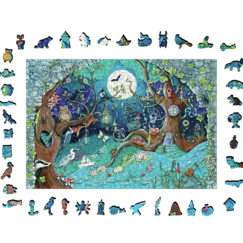 Ravensburger : Wooden Träpussel - Fantasy Forest (500)