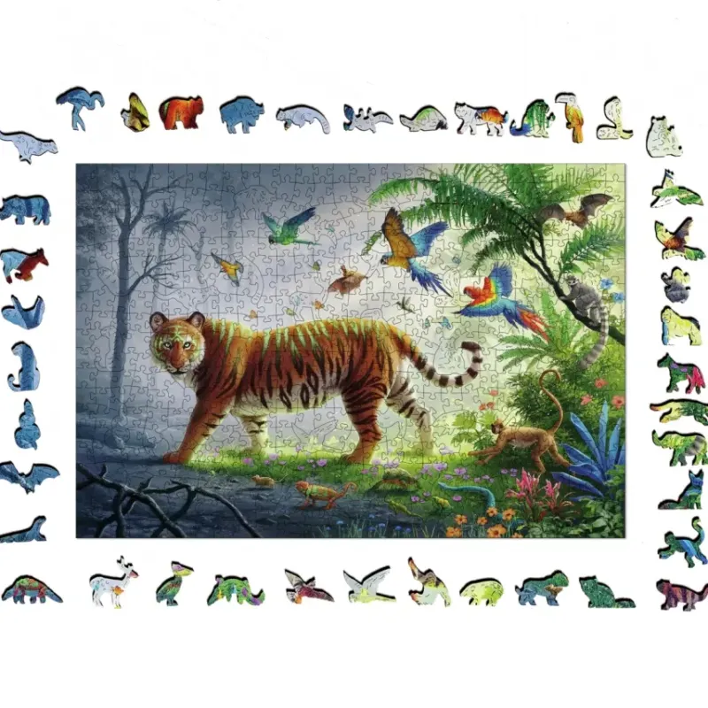 Ravensburger : Wooden Träpussel - Jungle Tiger (500)