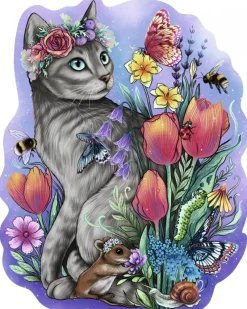 Ravensburger : Wooden Träpussel - Lovely Cat (150)