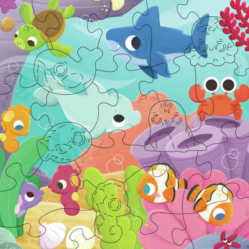 Ravensburger : Wooden Träpussel - Underwater Friends (22)