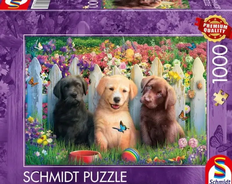 Schmidt : Cute Puppies Scene (1000)
