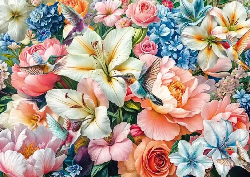 Schmidt : Flowers in Pastel (1000)