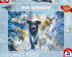 Schmidt : Mark Fredrickson - A Black Labrador in the Snow (1000)