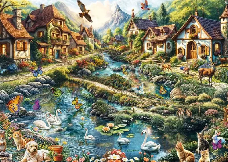 Schmidt : Michele Farella - Village on the Edge of the Forest (1000)