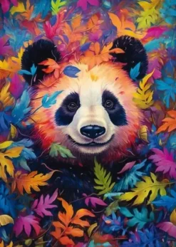 Schmidt : Panda in a Rainbow-Coloured Forest (1000)
