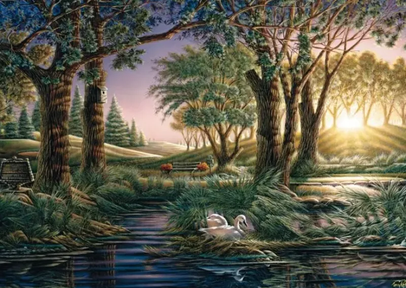 Schmidt : Terry Redlin - Morning Magic at the Lake (1000)